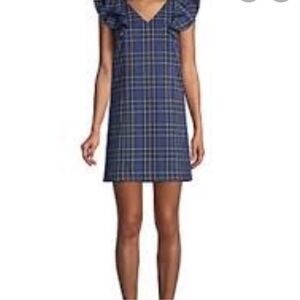 🎄Blue Plaid Draper James Women's Dress NWT